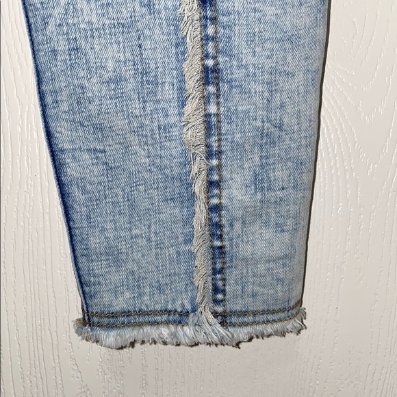 NWOT Rare POL Lace Light Blue Denim jean Sleeveless Stretch Zipper Jumpsuit S - Picture 12 of 13